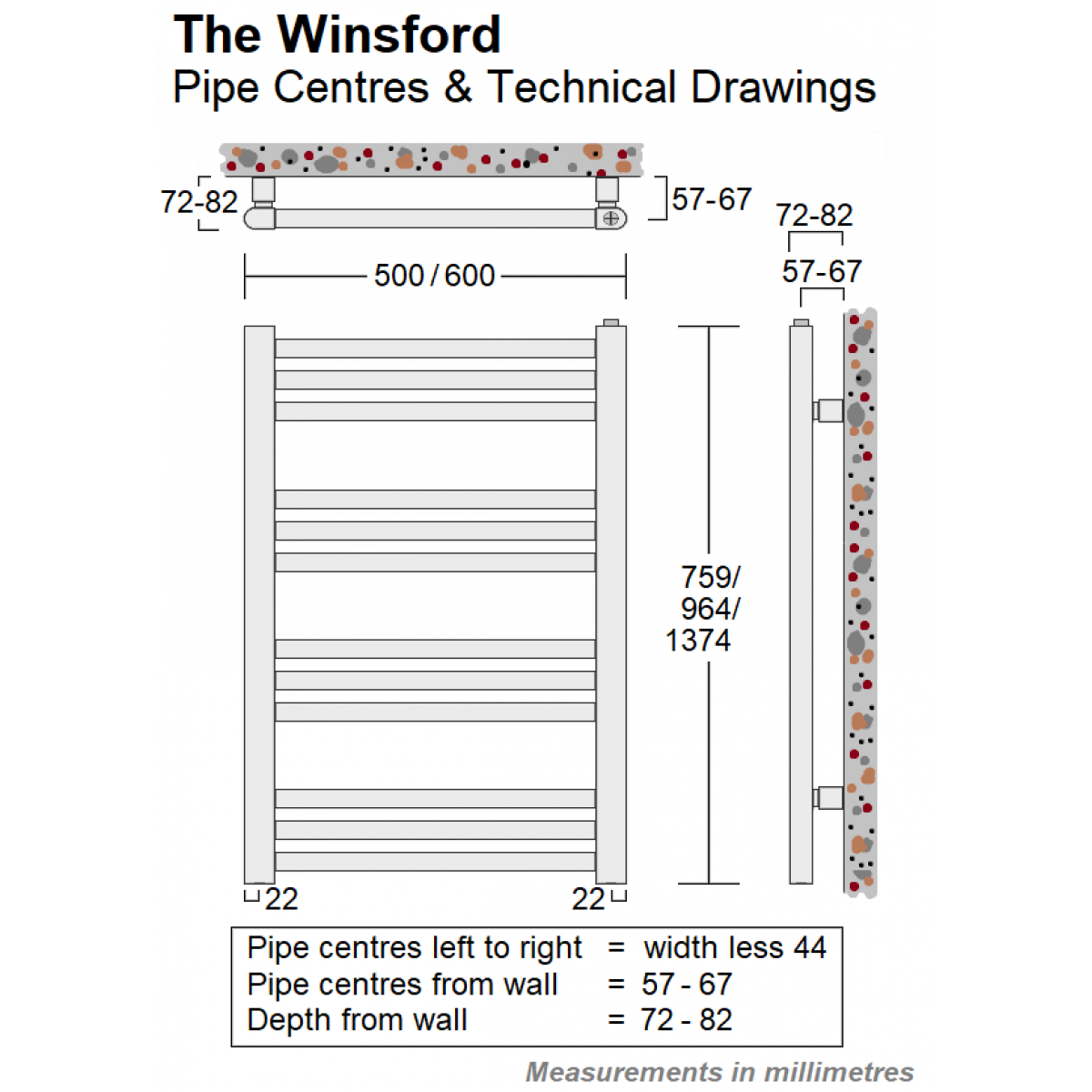Winsford Ladder Rail - 964 x 500