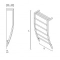 Aurelia Designer Towel Rail 1200mm x 500mm Aurelia Designer Towel Rail 1200mm x 500mm