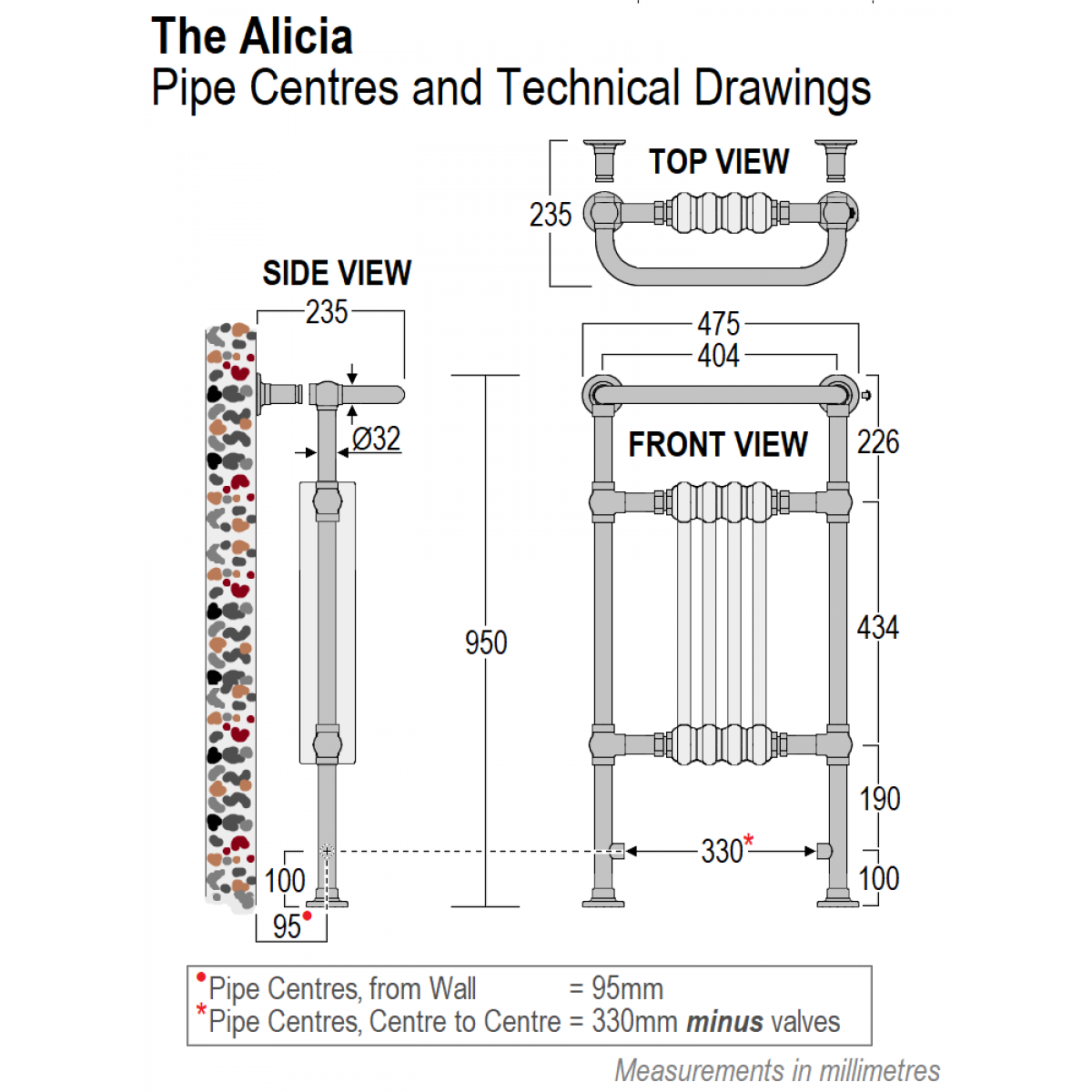 Alicia Traditional Towel Radiator