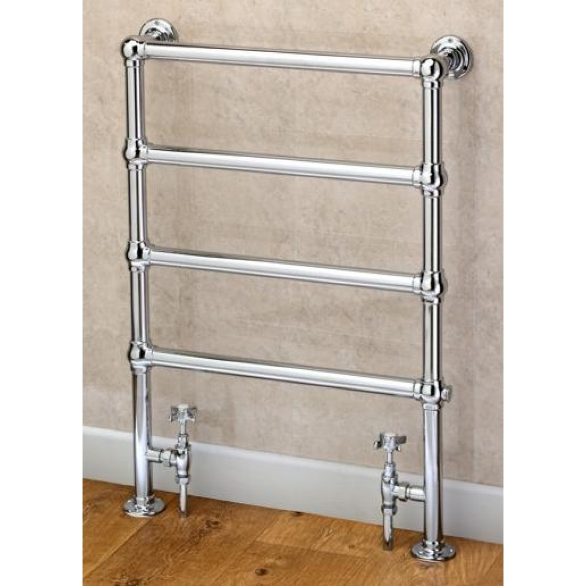 Cleves Dual Energy Floor Mounted Towel Rail - 848 x 598
