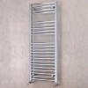 Loxley Curved Cross Tube Chrome Towel Rail (800 x 500mm)