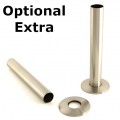 Abbey Lever Radiator Valve Set - Brushed Nickel