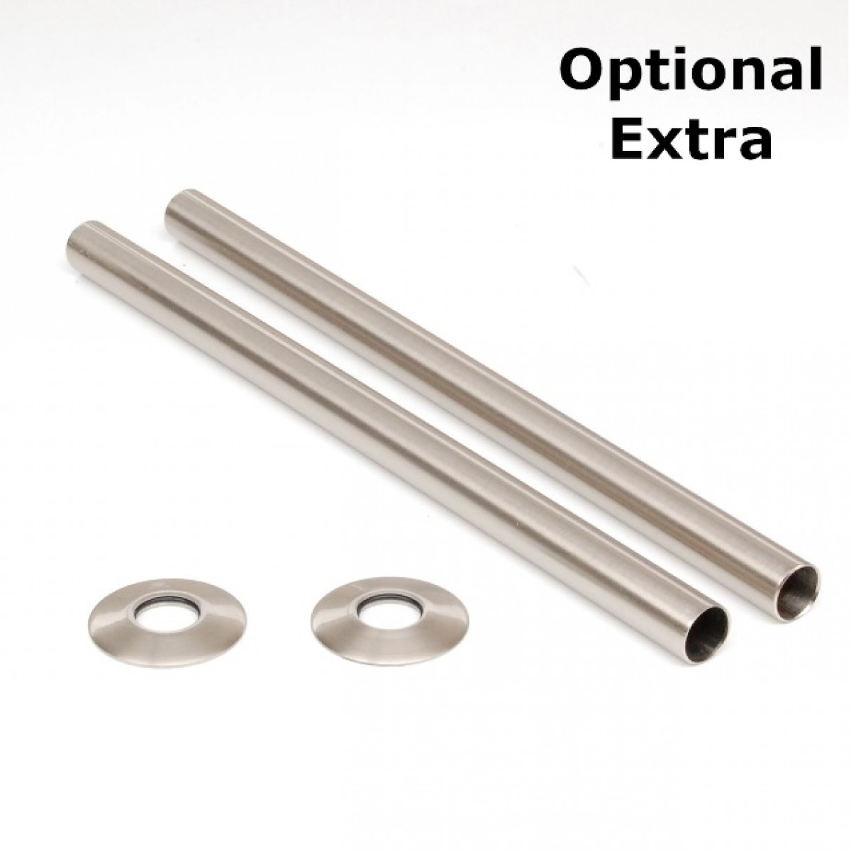 Abbey Lever Radiator Valve Set - Brushed Nickel