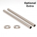 Abbey Lever Radiator Valve Set - Brushed Nickel