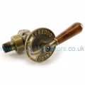 Abbey Lever Radiator Valve Set - Old English Brass