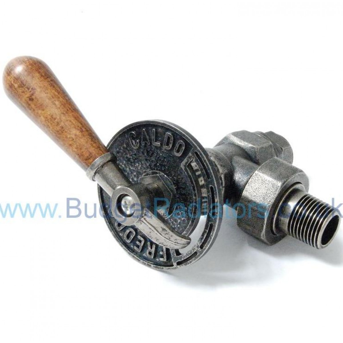 Abbey Lever Radiator Valve Set - Pewter