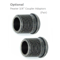 Admiral Angled Thermostatic Valve  - Pewter Finish