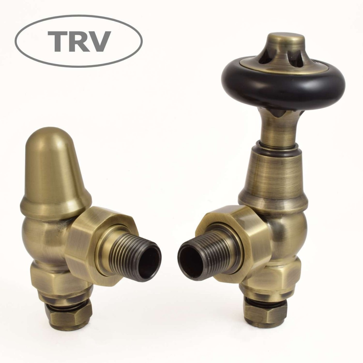 Admiral Angled Thermostatic Valve  - Antique Brass