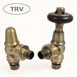 Admiral Angled Thermostatic Valve  - Antique Brass