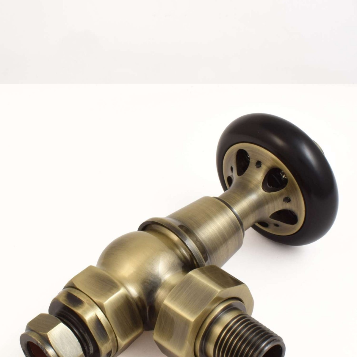 Admiral Angled Thermostatic Valve  - Antique Brass