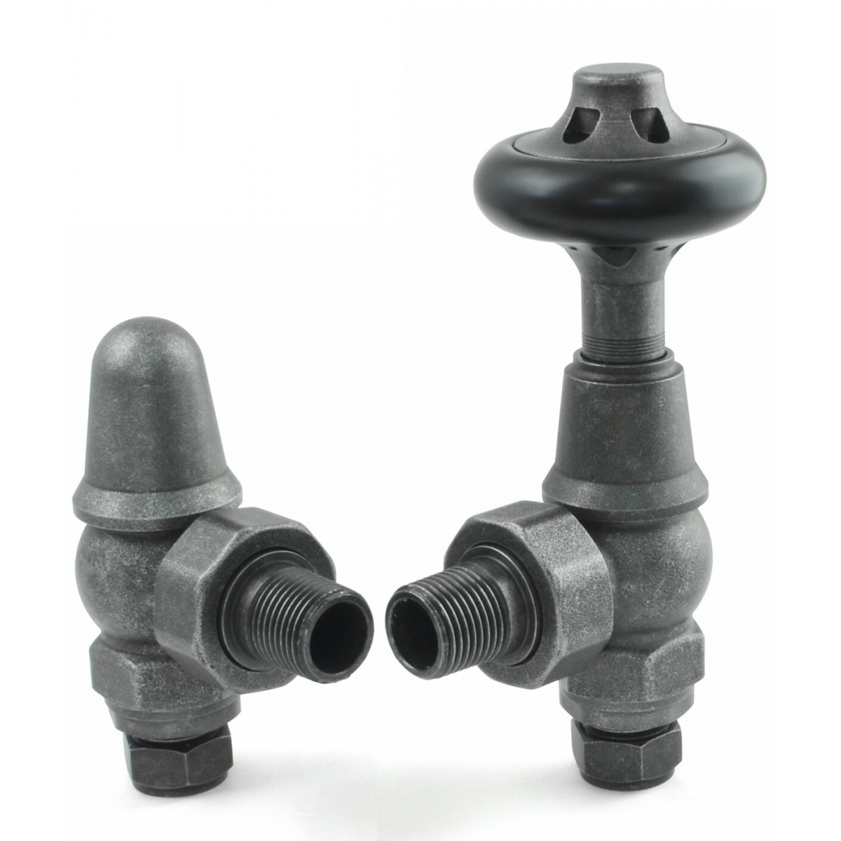 Admiral Angled Thermostatic Valve  - Pewter Finish