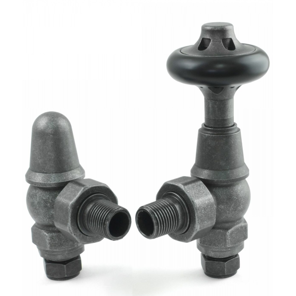 Admiral Angled Thermostatic Valve  - Pewter Finish