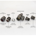 Admiral Straight Thermostatic Valve - Pewter Finish
