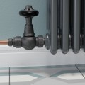 Admiral Straight Thermostatic Valve - Pewter Finish
