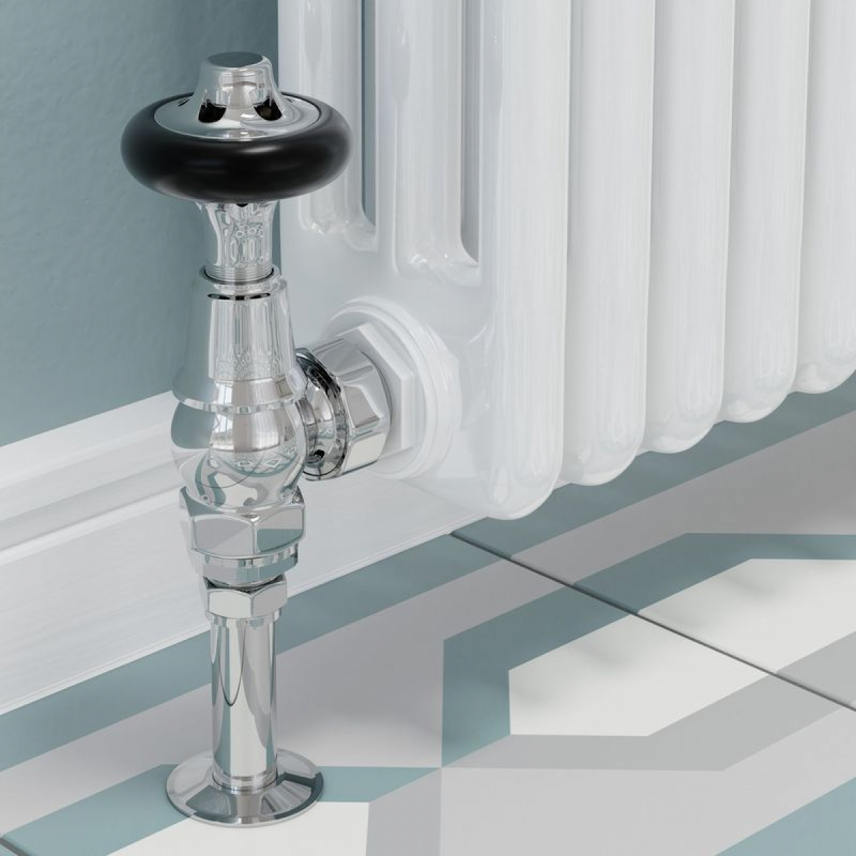 Admiral Angled Thermostatic Valve - Polished Chrome