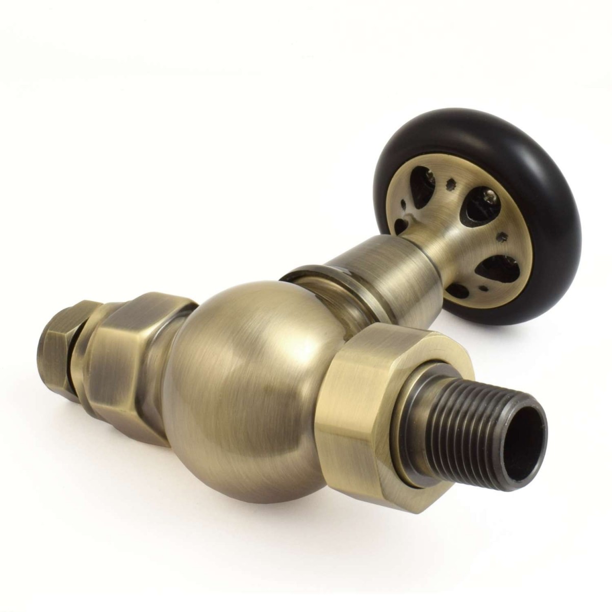 Admiral Straight Thermostatic Valve - Antique Brass
