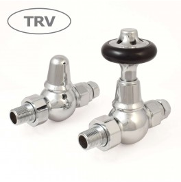Admiral Straight Thermostatic Valve - Polished Chrome