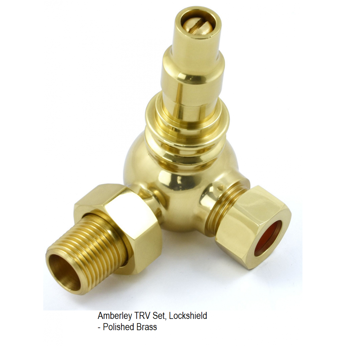 Amberley TRV, Corner - Polished Brass