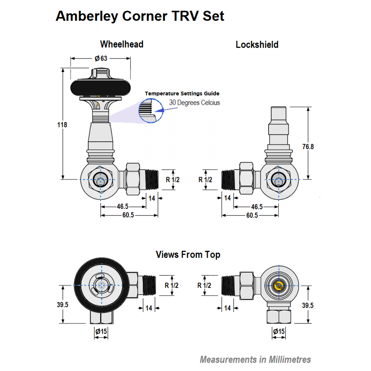 Amberley TRV, Corner - Chrome