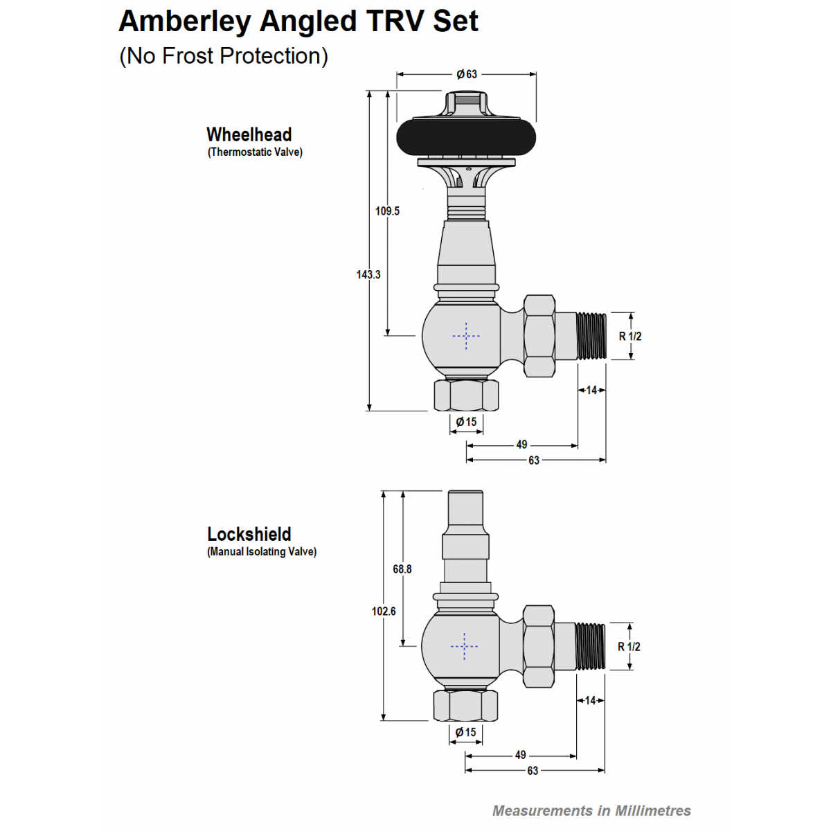 Amberley TRV, Angled - Chrome
