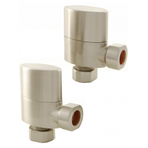 Ellipse Angled Manual Valve - Satin Nickel - Ellipse Oval Manual Range