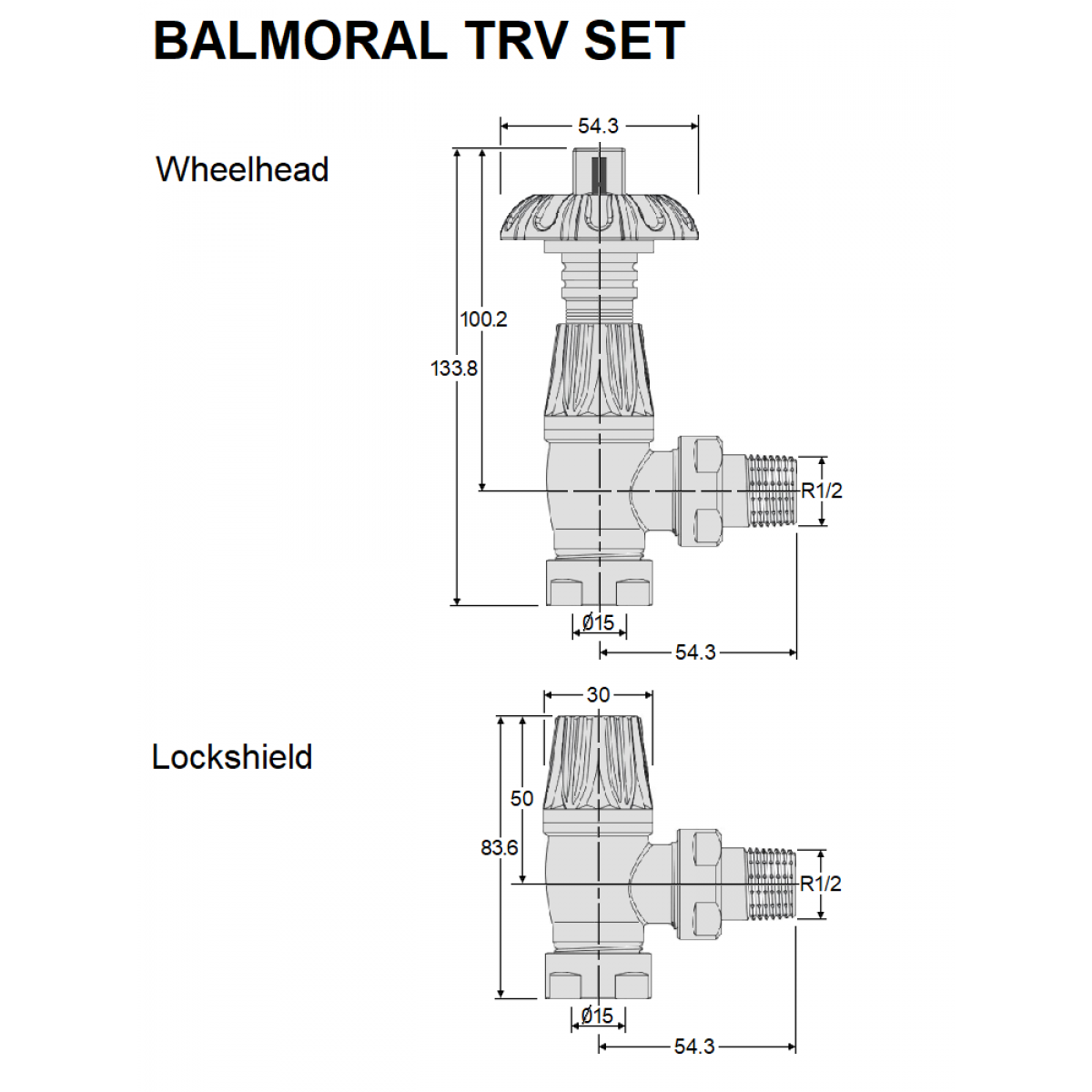Balmoral Thermostatic Valve - Antique Copper