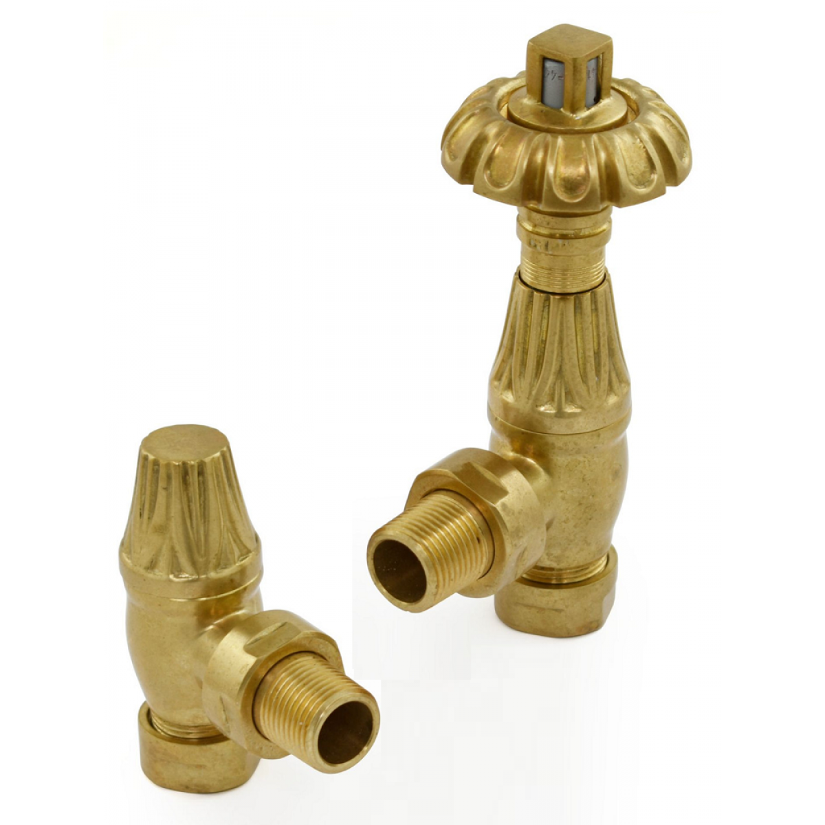 Balmoral Thermostatic Valve Set - Unlacquered  Brass