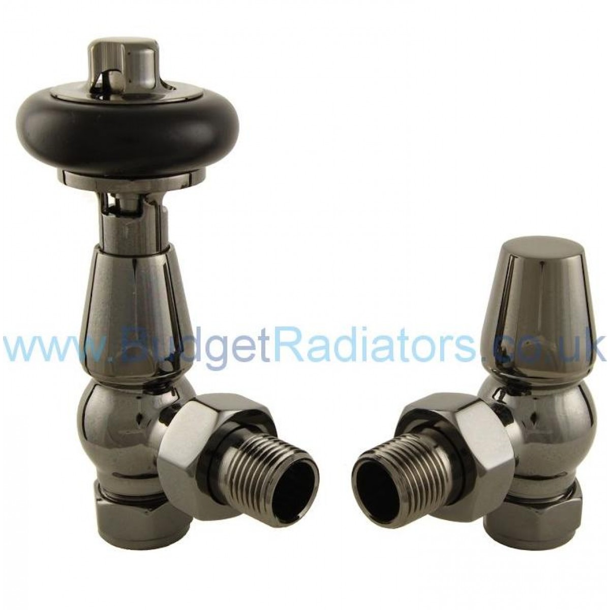 Belgravia Angled Manual Valve Set - Black Nickel