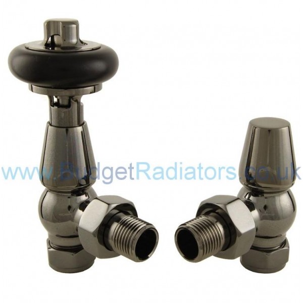 Belgravia Angled Manual Valve Set - Black Nickel
