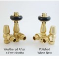 Belgravia Angled Manual Valve Set - Un-Lacquered Brass Belgravia Angled Manual Valve Set - Un-Lacquered Brass