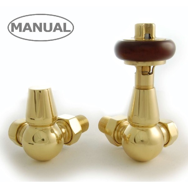 Belgravia Corner Manual Valve Set - Brass