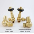 Belgravia Corner Manual Valve Set - Un-Lacquered Brass Belgravia Corner Manual Valve Set - Un-Lacquered Brass