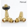 Belgravia Corner Manual Valve Set - Un-Lacquered Brass