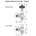 Belgravia Angled Manual Valve Set - Chrome