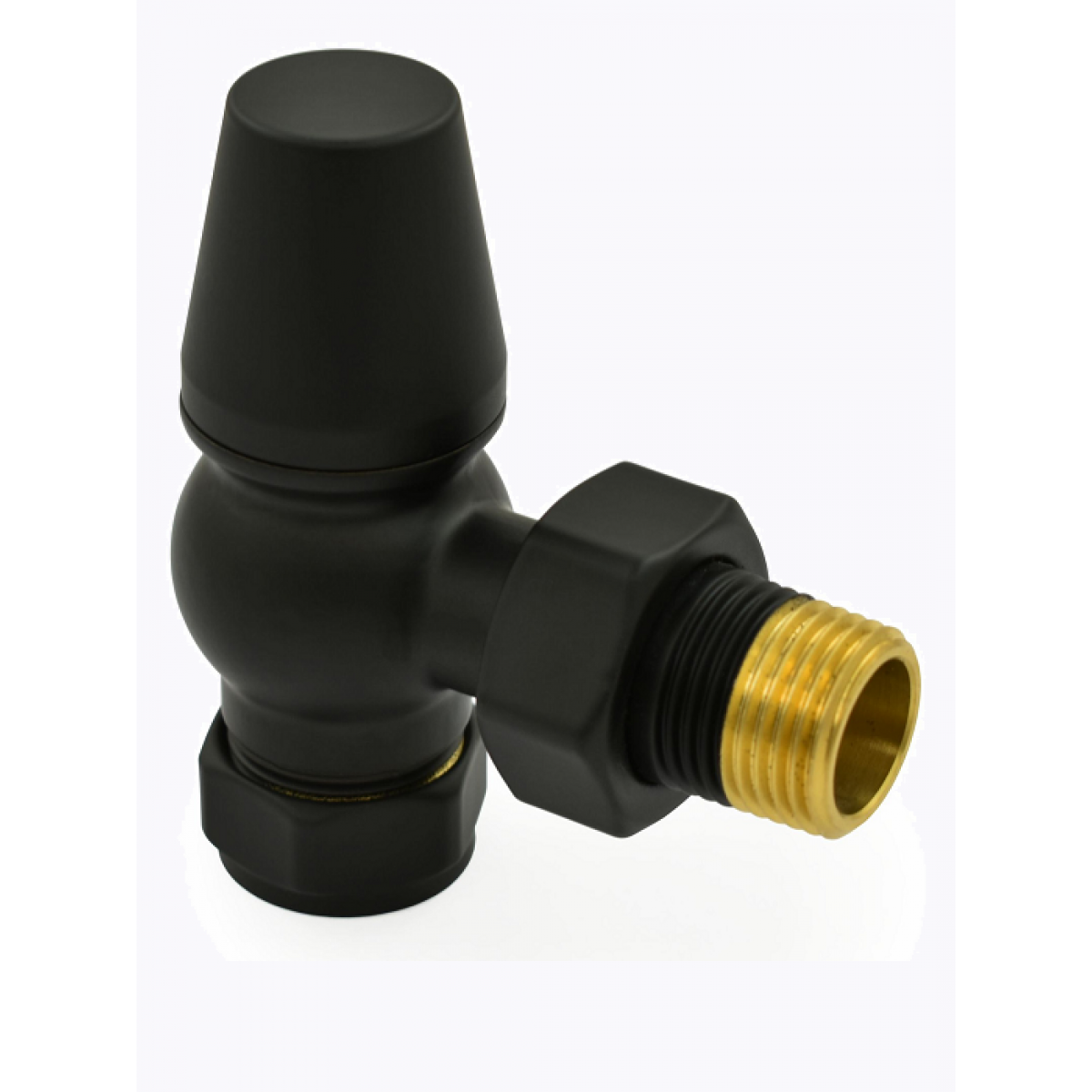 Belgravia Angled Thermostatic Valve Set - Satin Black