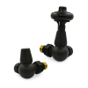 Belgravia Corner Thermostatic Valve Set - Satin Black