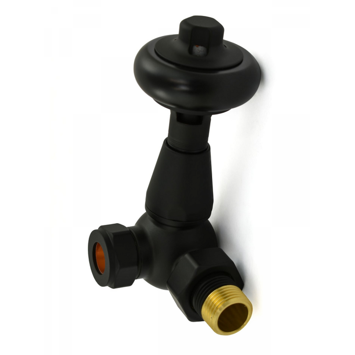 Belgravia Corner Thermostatic Valve Set - Satin Black