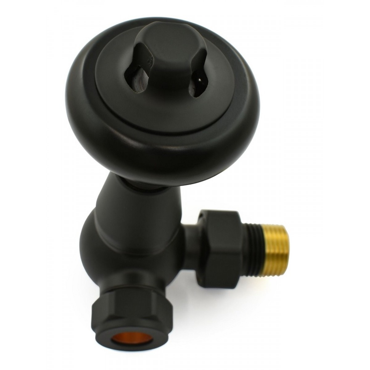 Belgravia Corner Thermostatic Valve Set - Satin Black