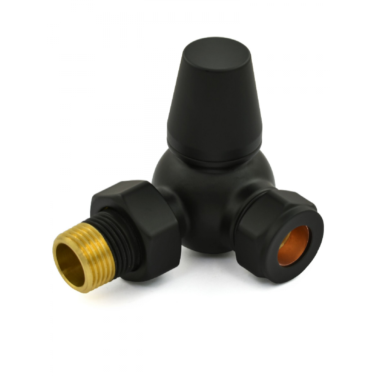 Belgravia Corner Thermostatic Valve Set - Satin Black