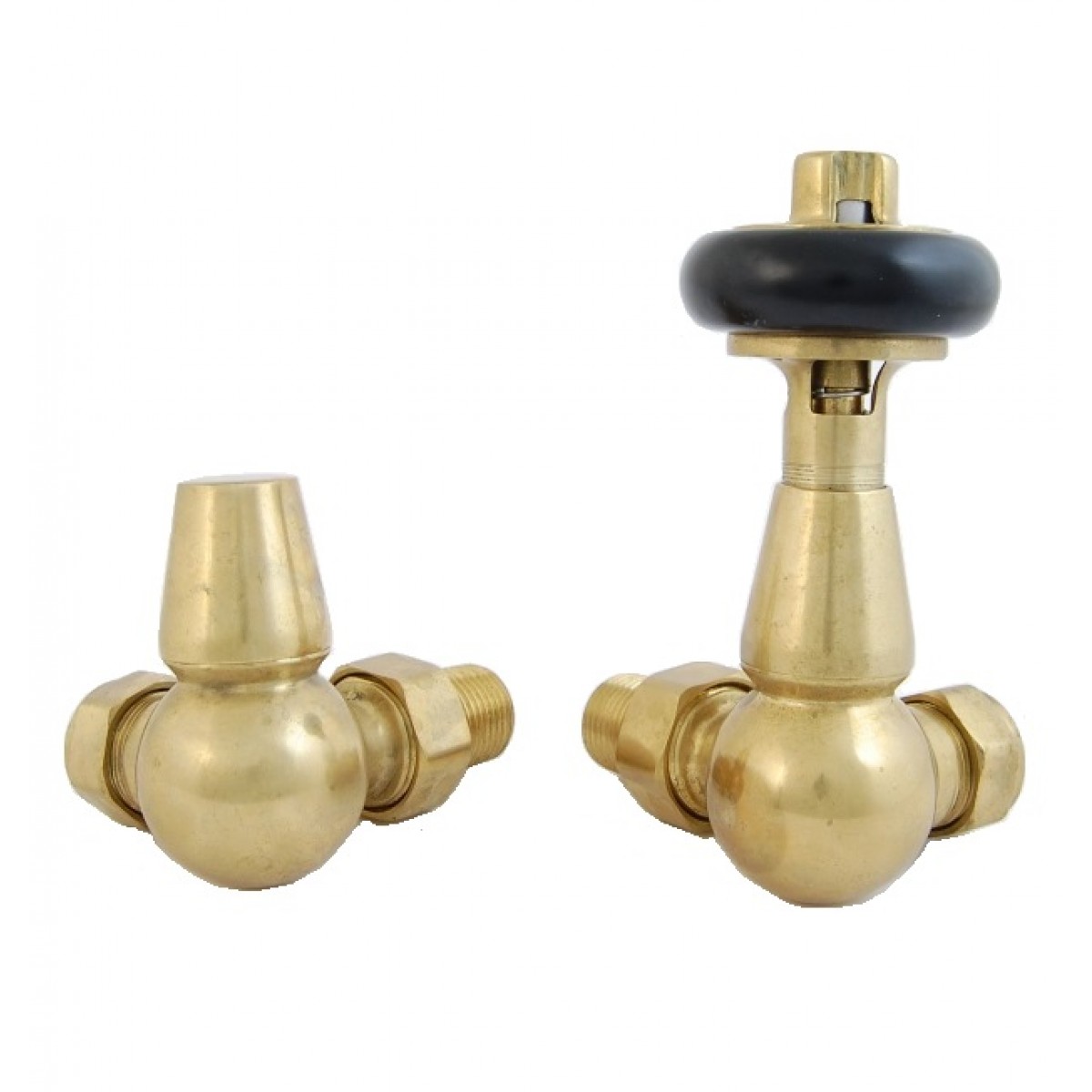 Belgravia Corner Thermostatic Valve - Un-Lacquered Brass