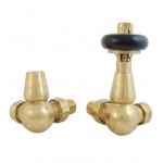 Belgravia Corner Thermostatic Valve - Un-Lacquered Brass