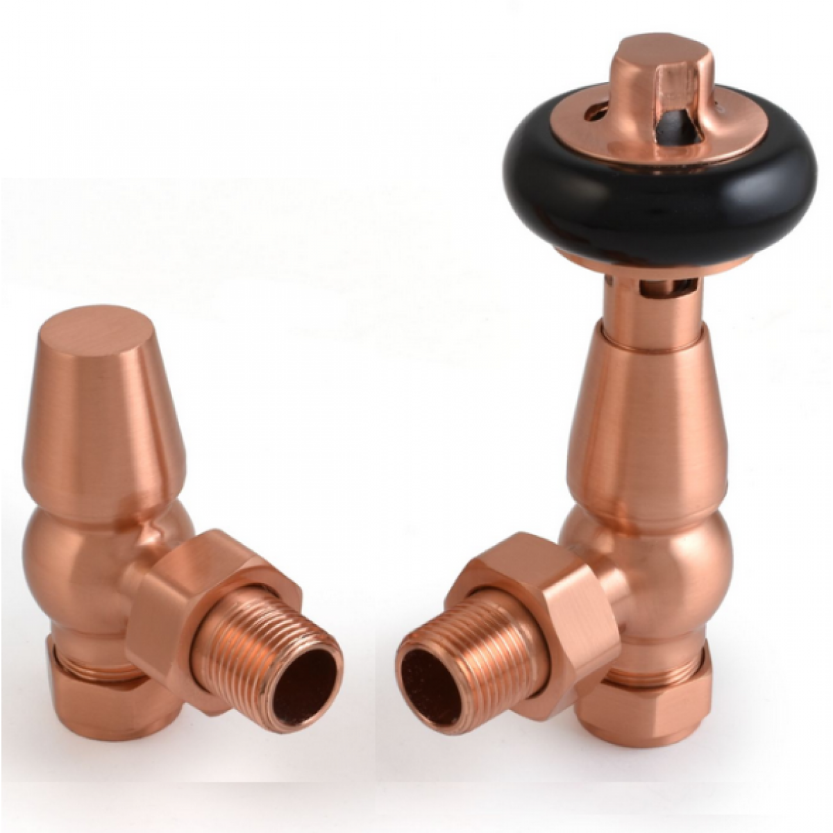 Belgravia Angled Thermostatic Valve - Brushed Copper