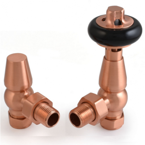 Belgravia Angled Thermostatic Valve - Brushed Copper - Belgravia TRV Range