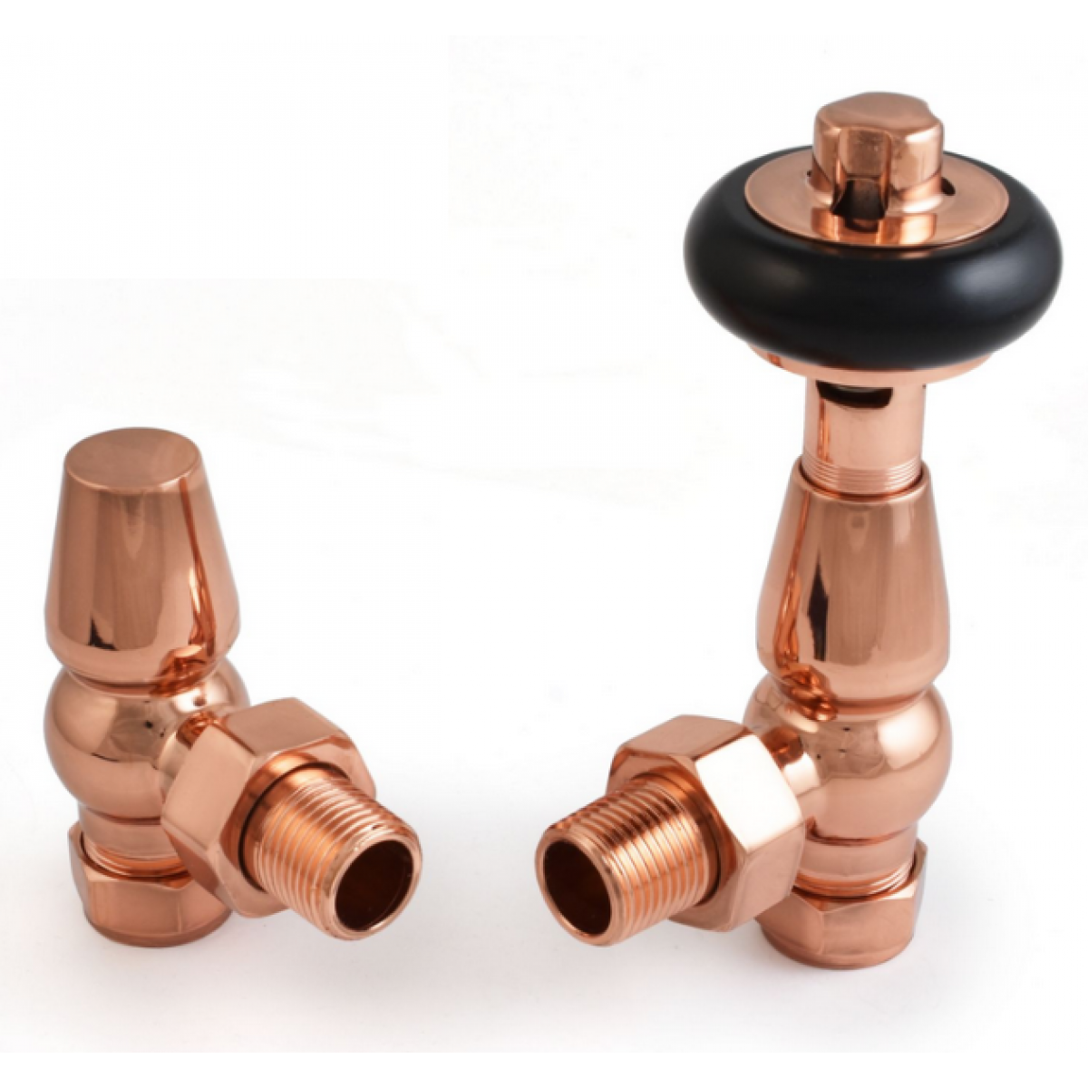 Belgravia Angled Thermostatic Valve - Polished Copper