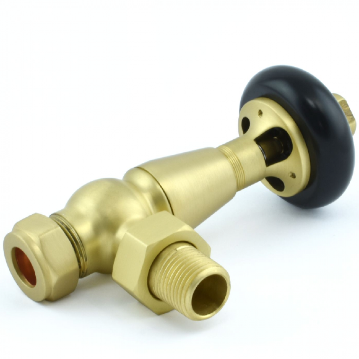 Belgravia Angled Thermostatic Valve - Brushed Brass