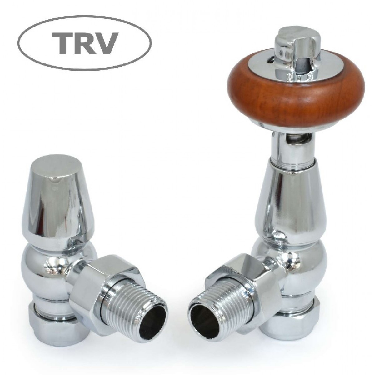 Belgravia Angled Thermostatic Valve Set - Chrome