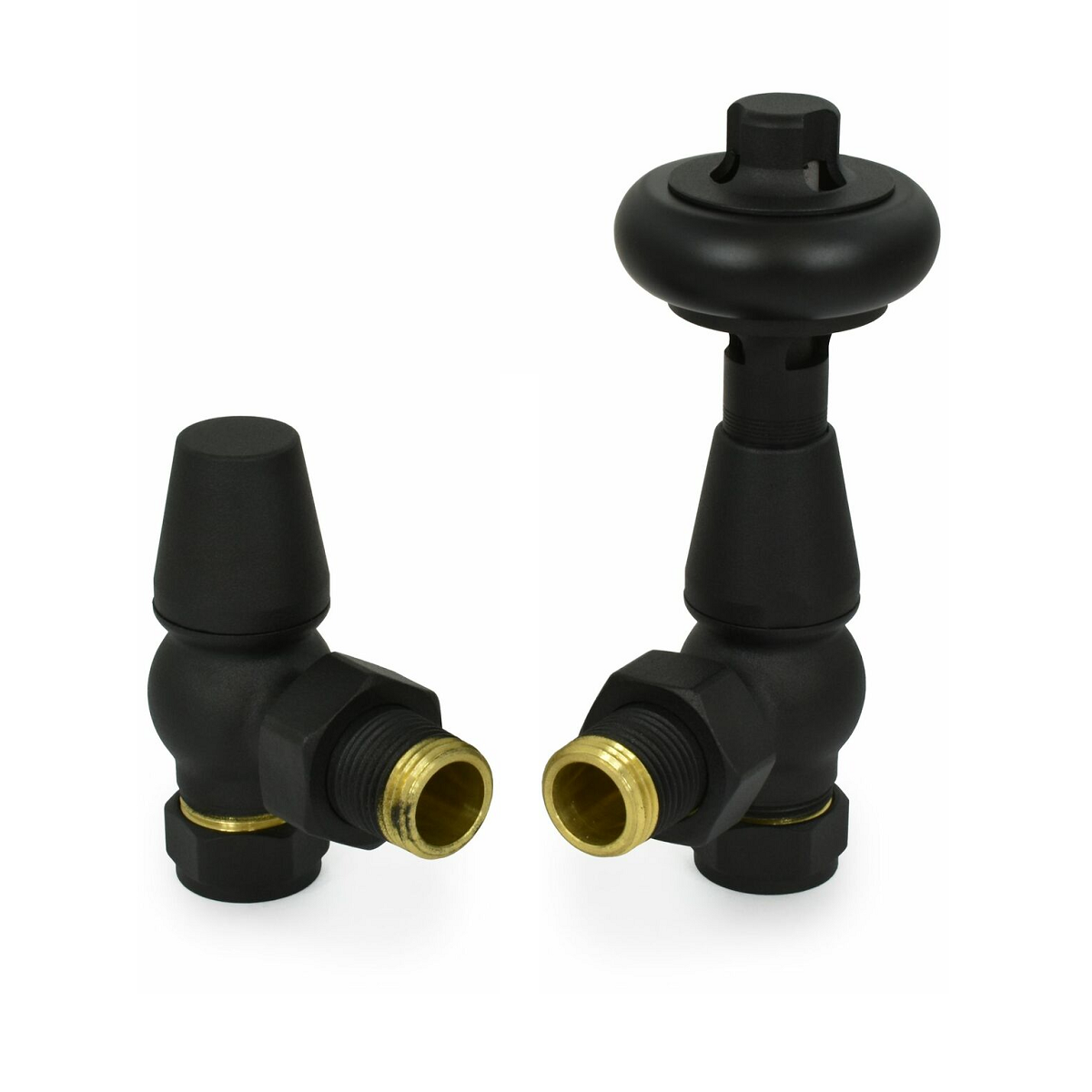 Belgravia Angled Thermostatic Valve Set - Textured Black