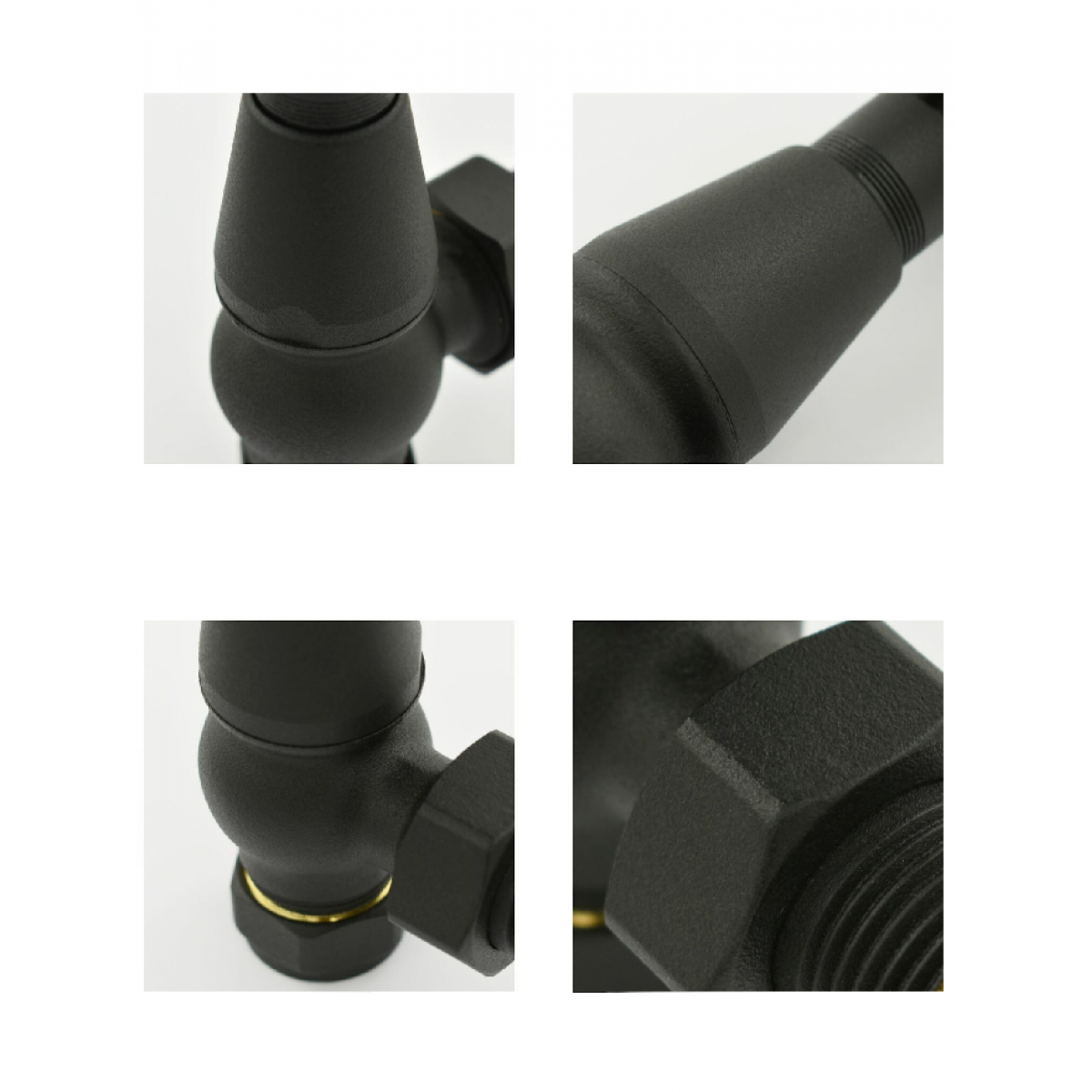 Belgravia Angled Thermostatic Valve Set - Textured Black