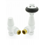 Belgravia Angled Thermostatic Valve Set - White