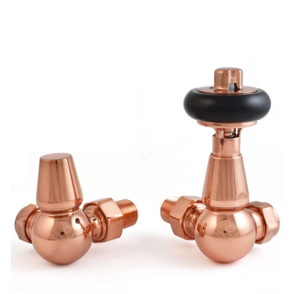 Belgravia Corner Thermostatic Valve - Polished Copper